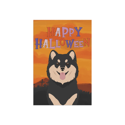 Finnish Lapphund Dog Halloween Garden Flag