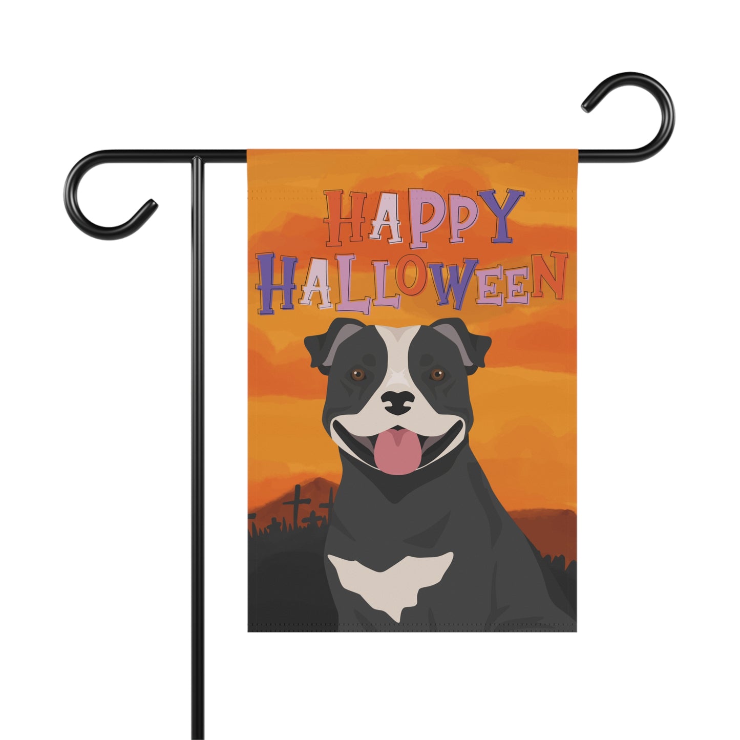Staffordshire Bull Terrier Dog Halloween Garden Flag