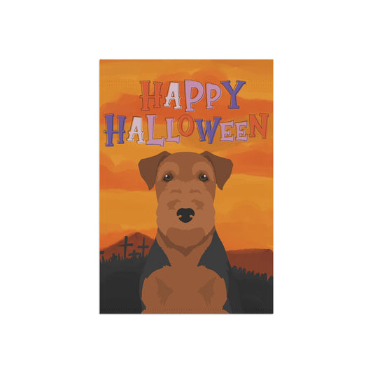 Welsh Terrier Dog Halloween Garden Flag