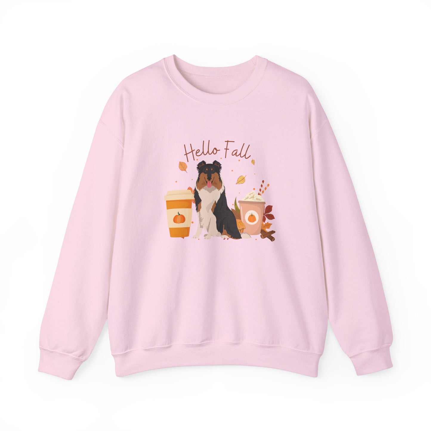 Rough Collie Dog Fall Halloween Unisex Heavy Blend Crewneck Sweatshirt