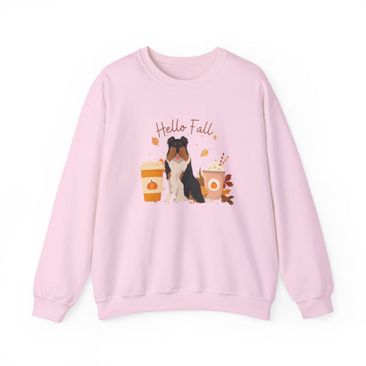 Rough Collie Dog Fall Halloween Unisex Heavy Blend Crewneck Sweatshirt
