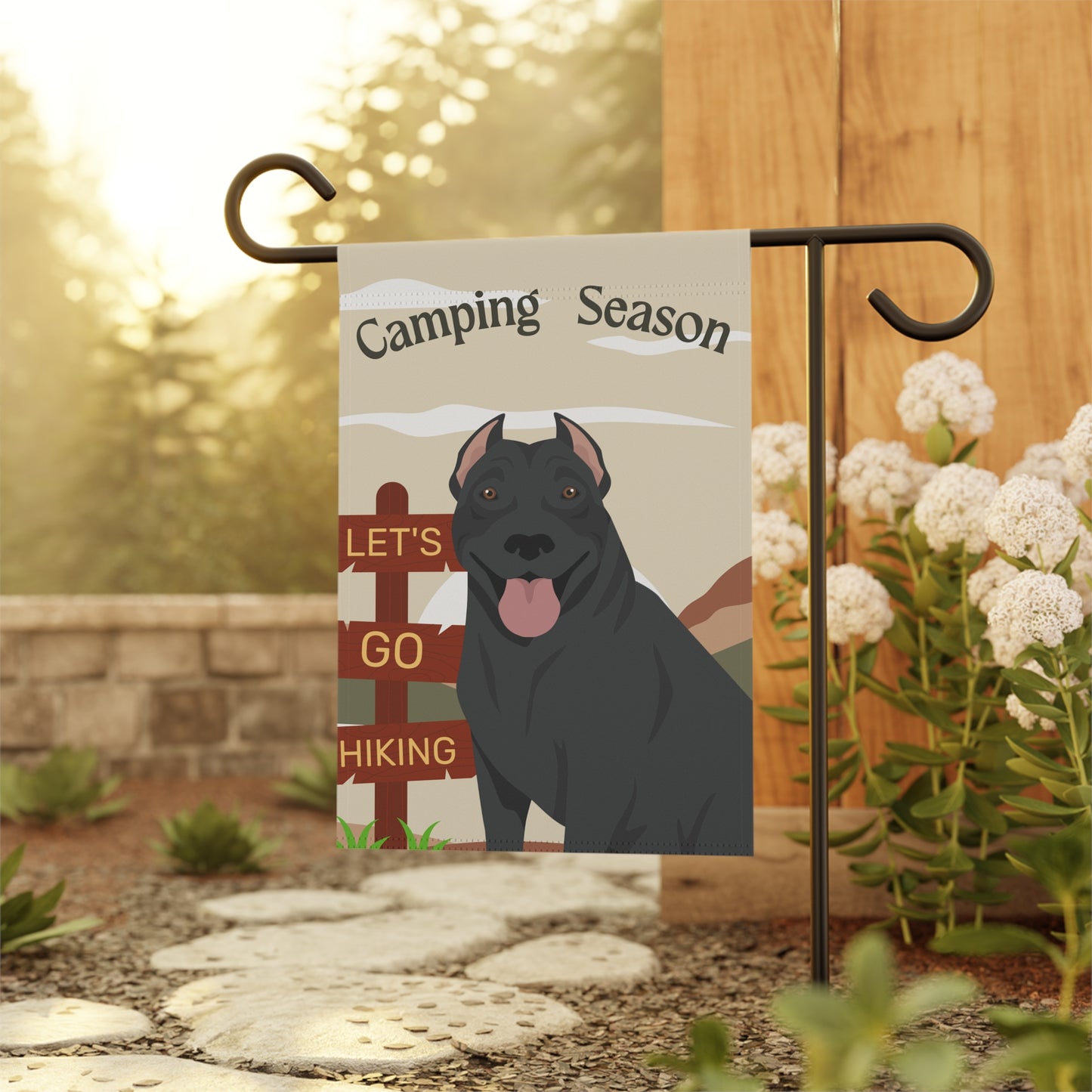 Pit Bull Dog Camping Garden Flag
