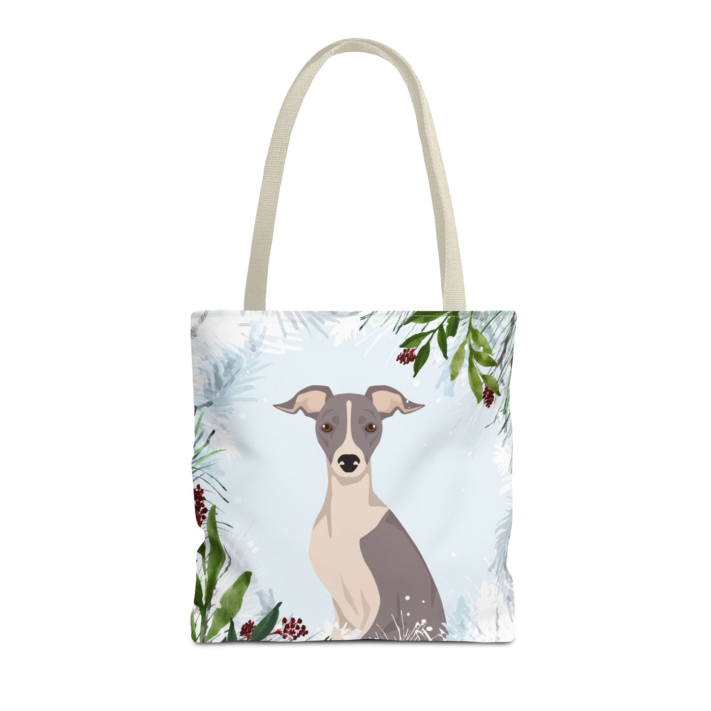 Italian Greyhound Dog Christmas Holiday Tote Bag 16x16