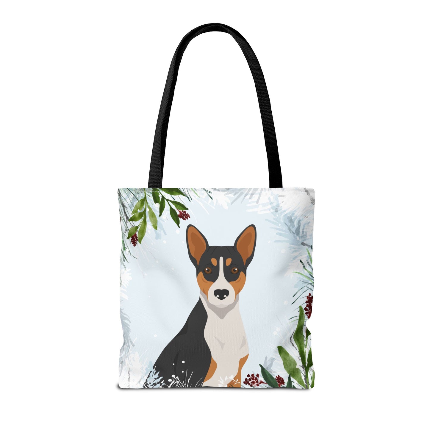Basenji Dog Christmas Holiday Tote Bag 16x16
