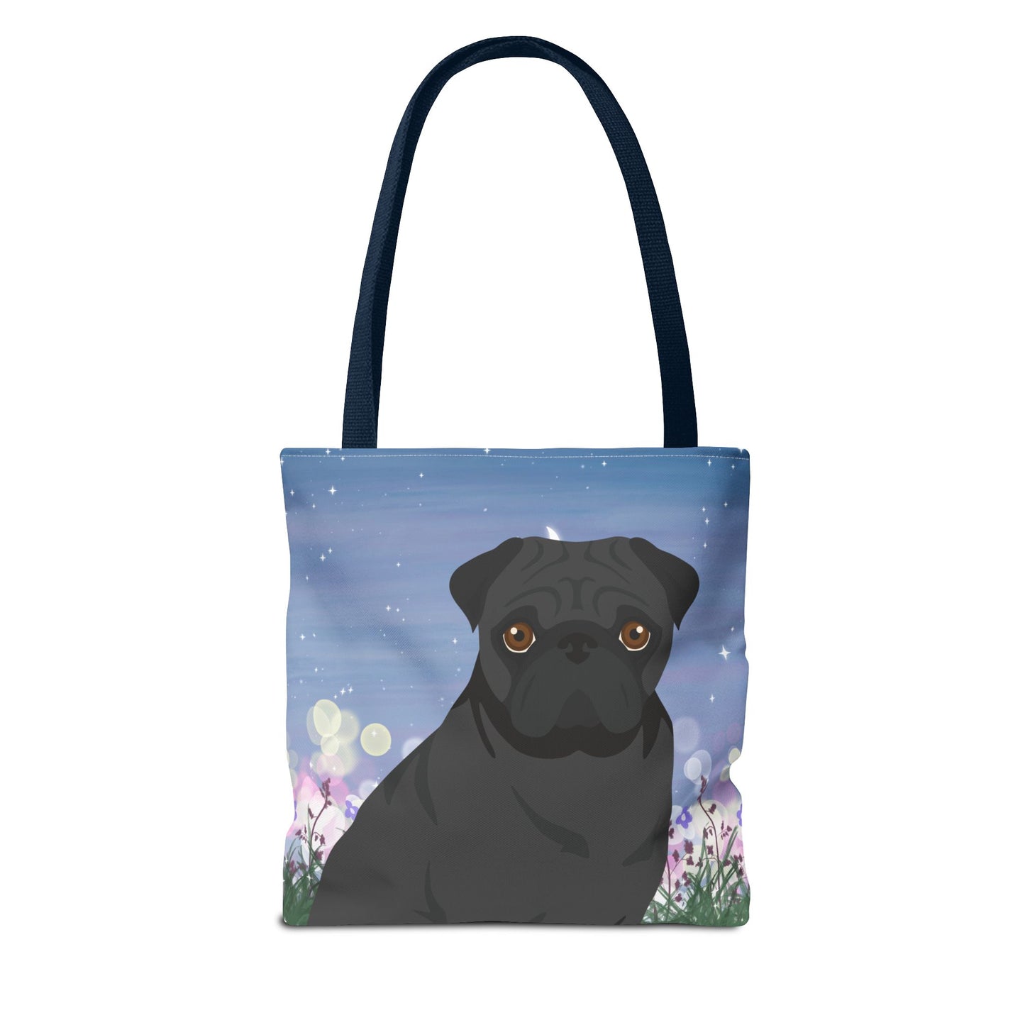 Pug Dog Tote Bag 13x13