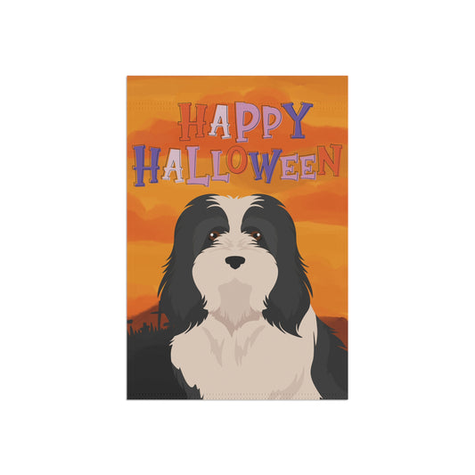 Havanese Dog Halloween Garden Flag