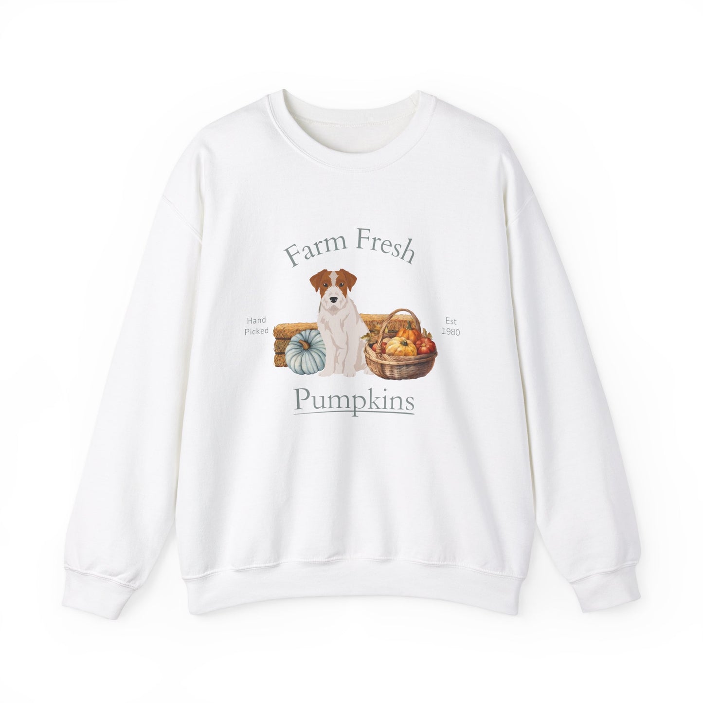 Jack Russell Terrier Dog Fall Halloween Unisex Heavy Blend Crewneck Sweatshirt