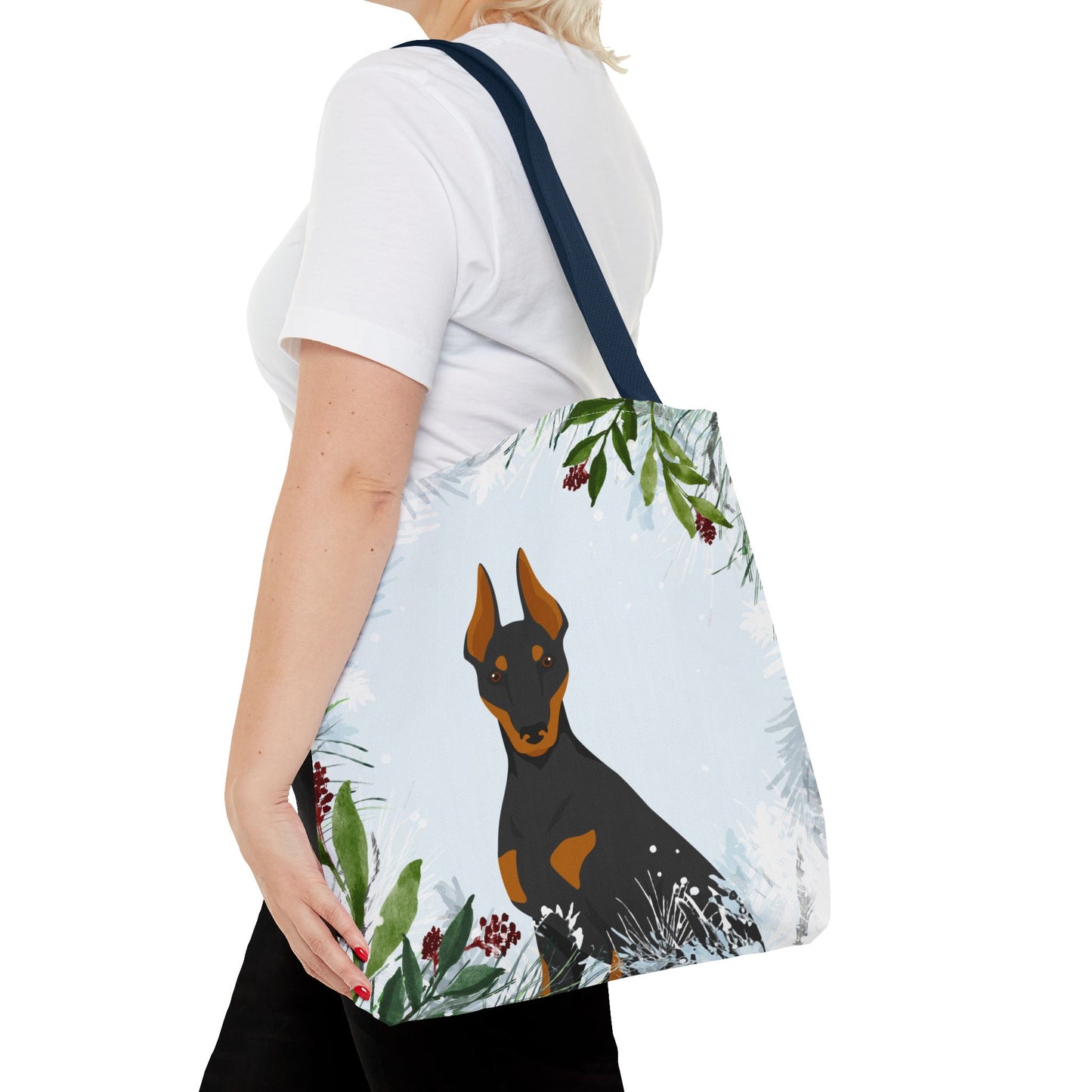 Manchester Terrier Dog Christmas Holiday Tote Bag 16x16