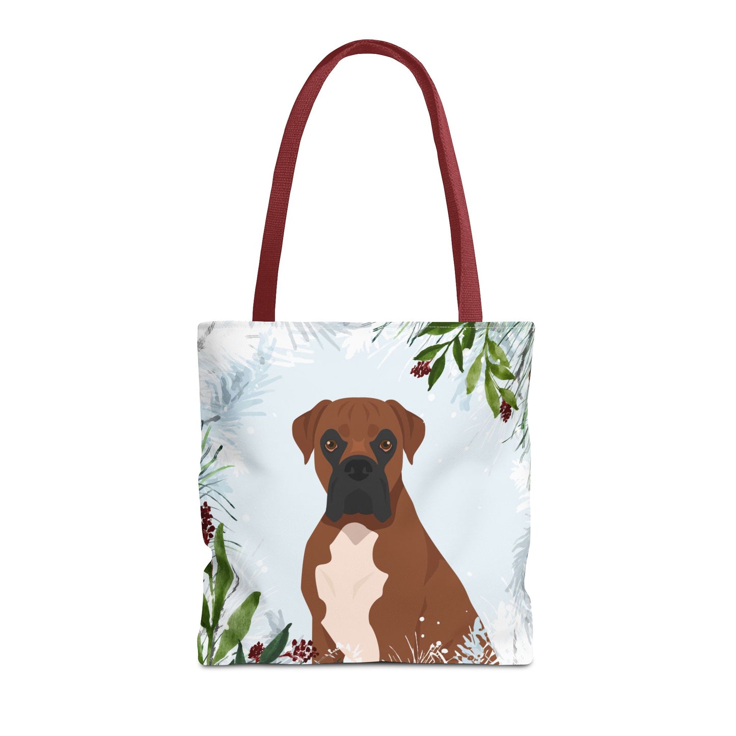 Boxer Dog Christmas Holiday Tote Bag 16x16