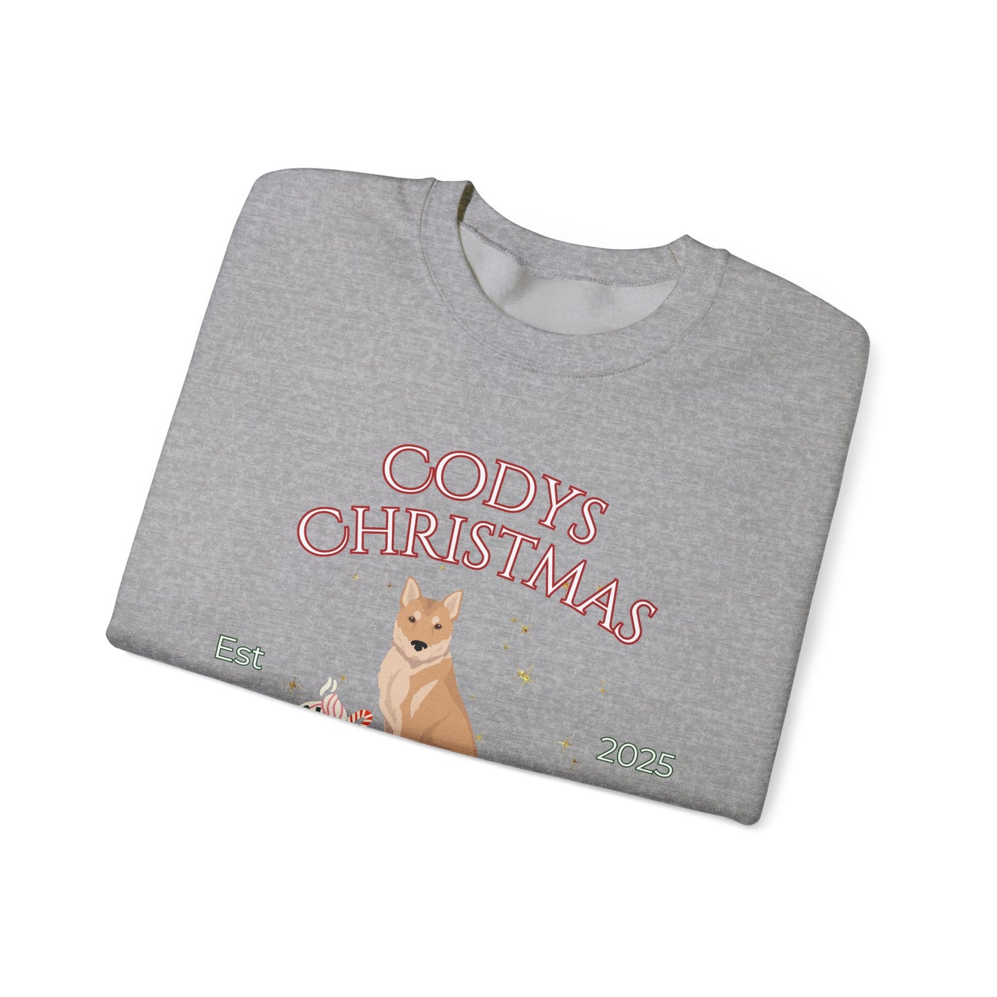 Korean Jindo Dog Christmas Social Club Unisex Heavy Blend Crewneck Sweatshirt Custom Name