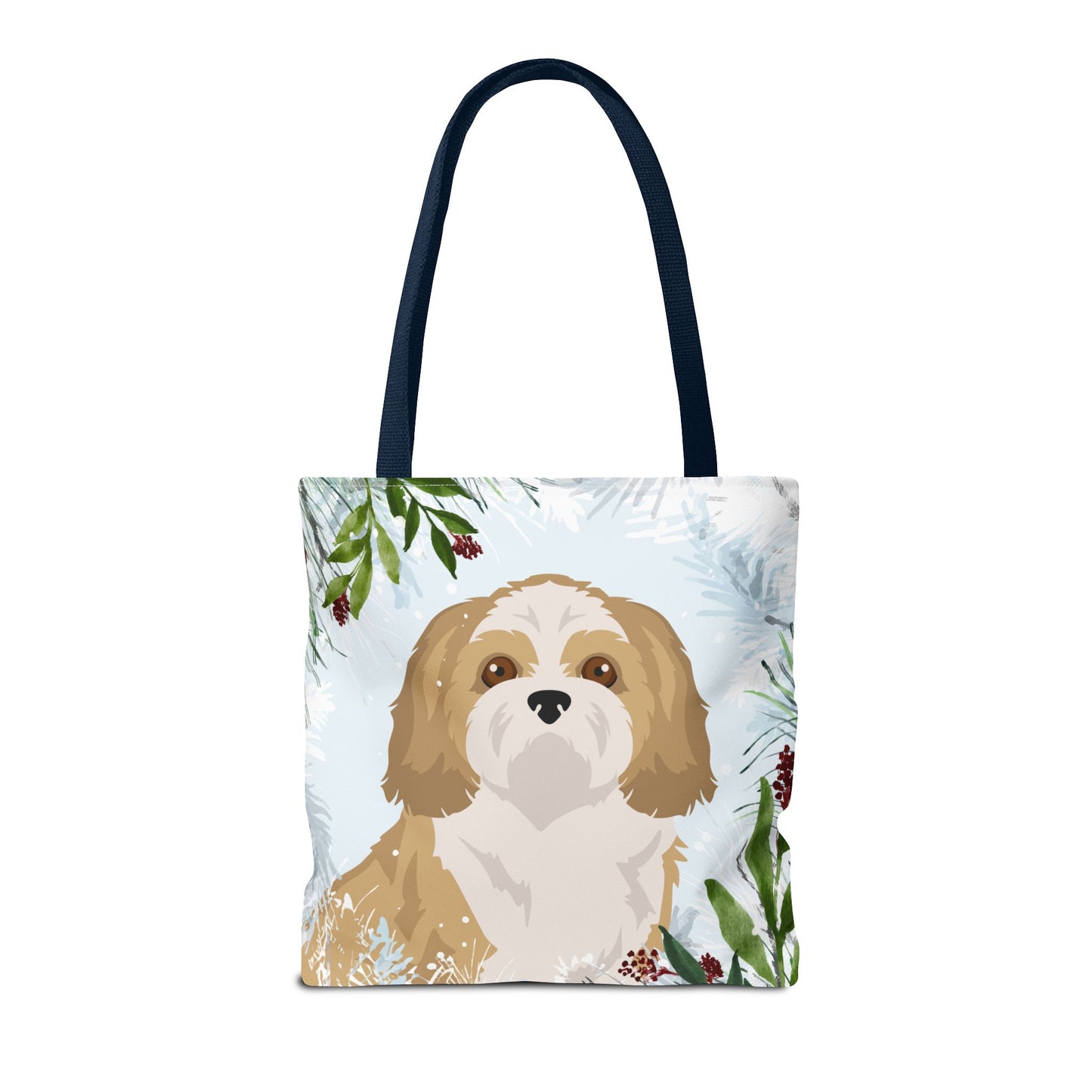 Shih Tzu Dog Christmas Holiday Tote Bag 16x16