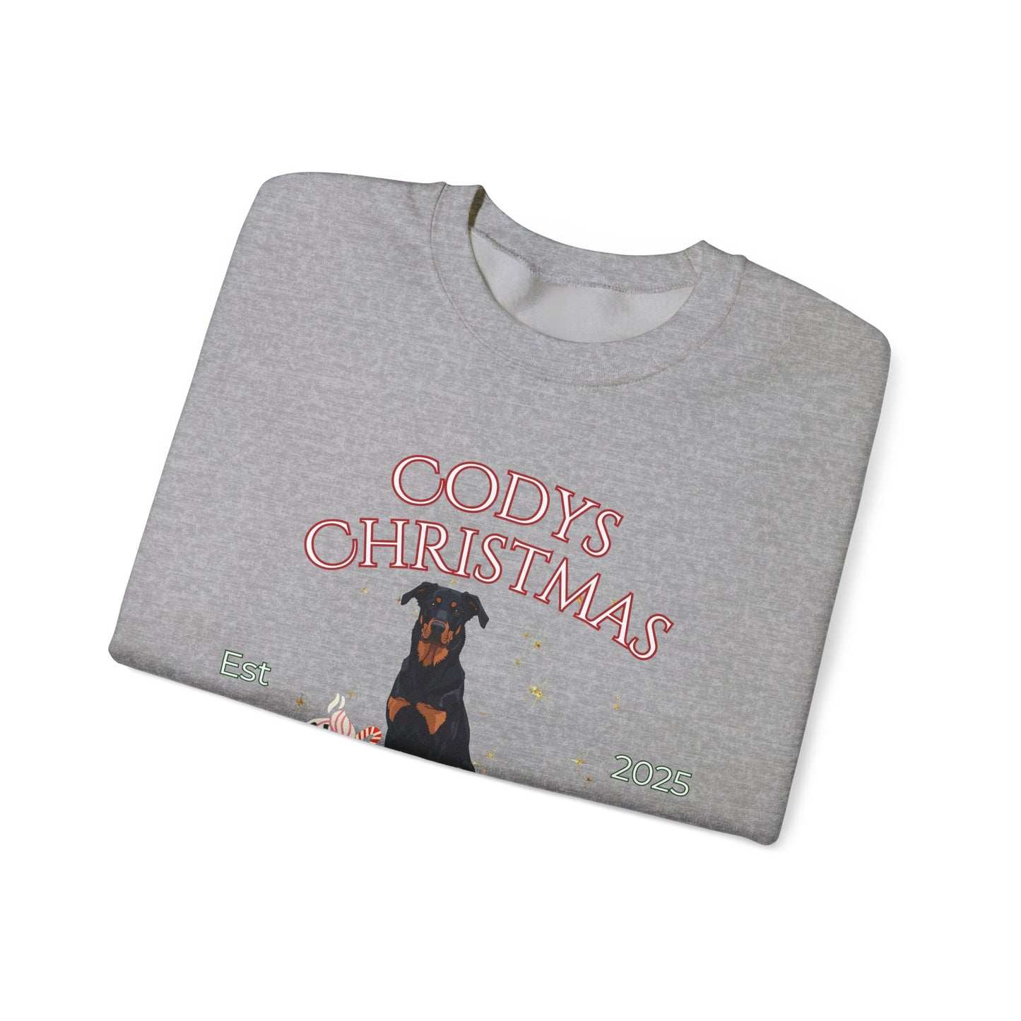 Beauceron Dog Christmas Social Club Unisex Heavy Blend Crewneck Sweatshirt Custom Name