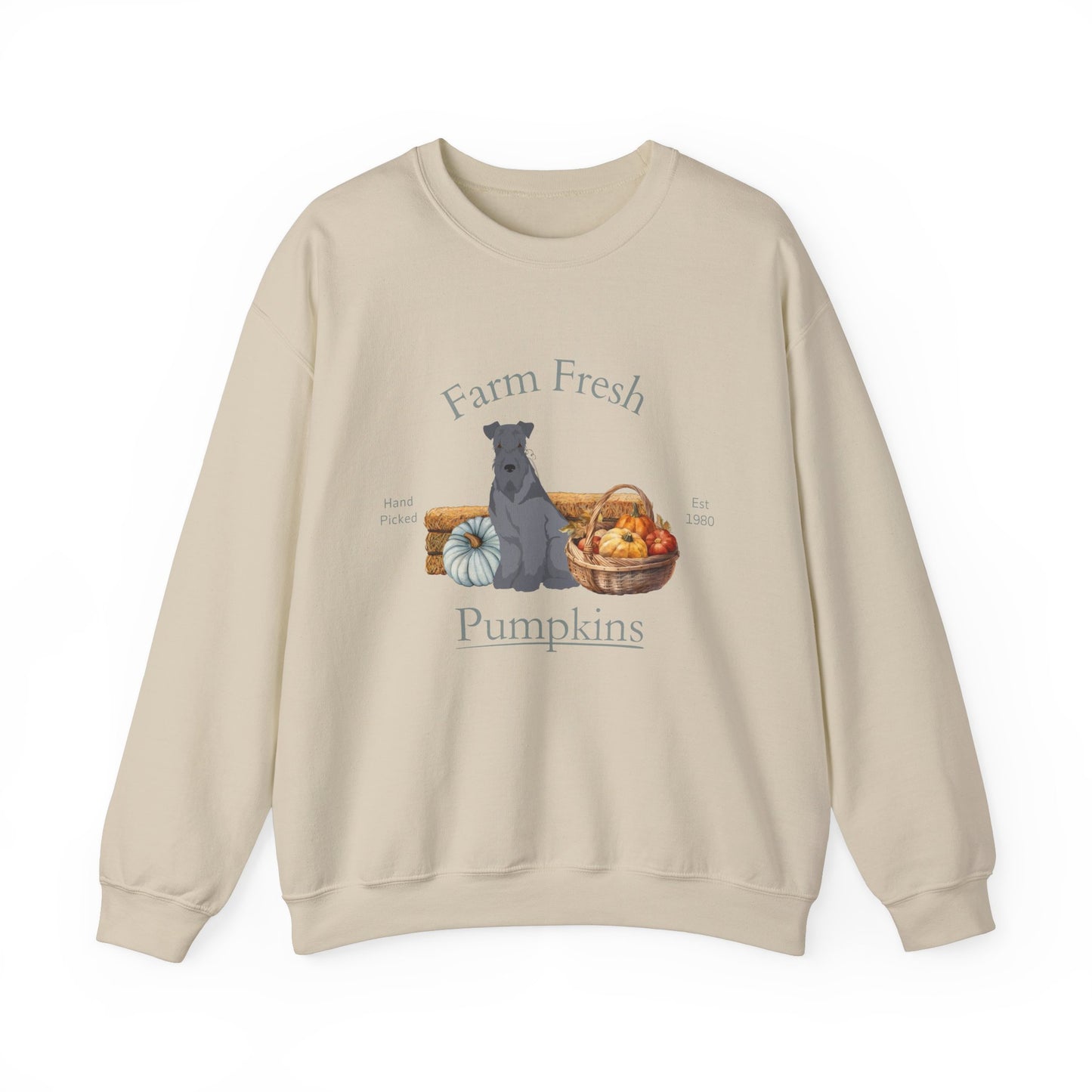 Kerry Blue Terrier Dog Fall Halloween Unisex Heavy Blend Crewneck Sweatshirt