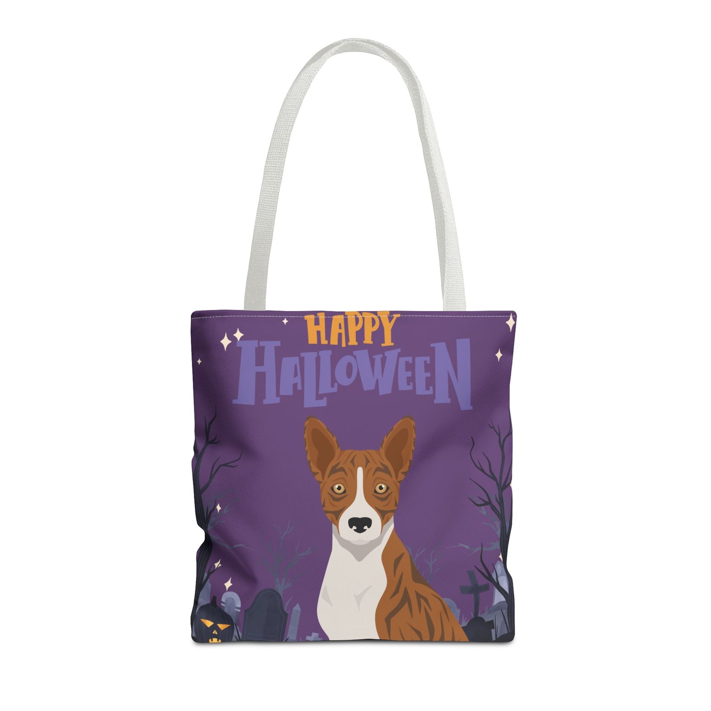 Basenji Dog Happy Halloween Tote Bag 16x16