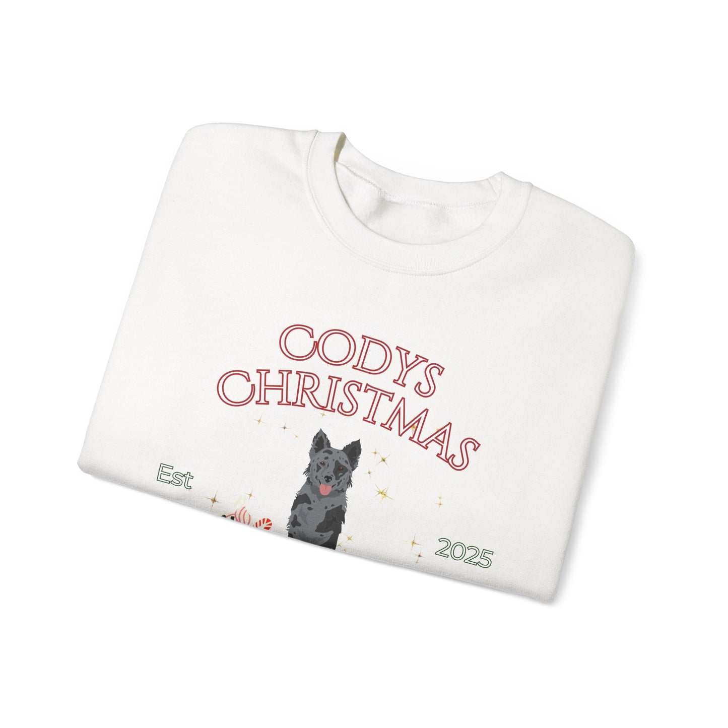 Mudi Dog Christmas Social Club Unisex Heavy Blend Crewneck Sweatshirt Custom Name