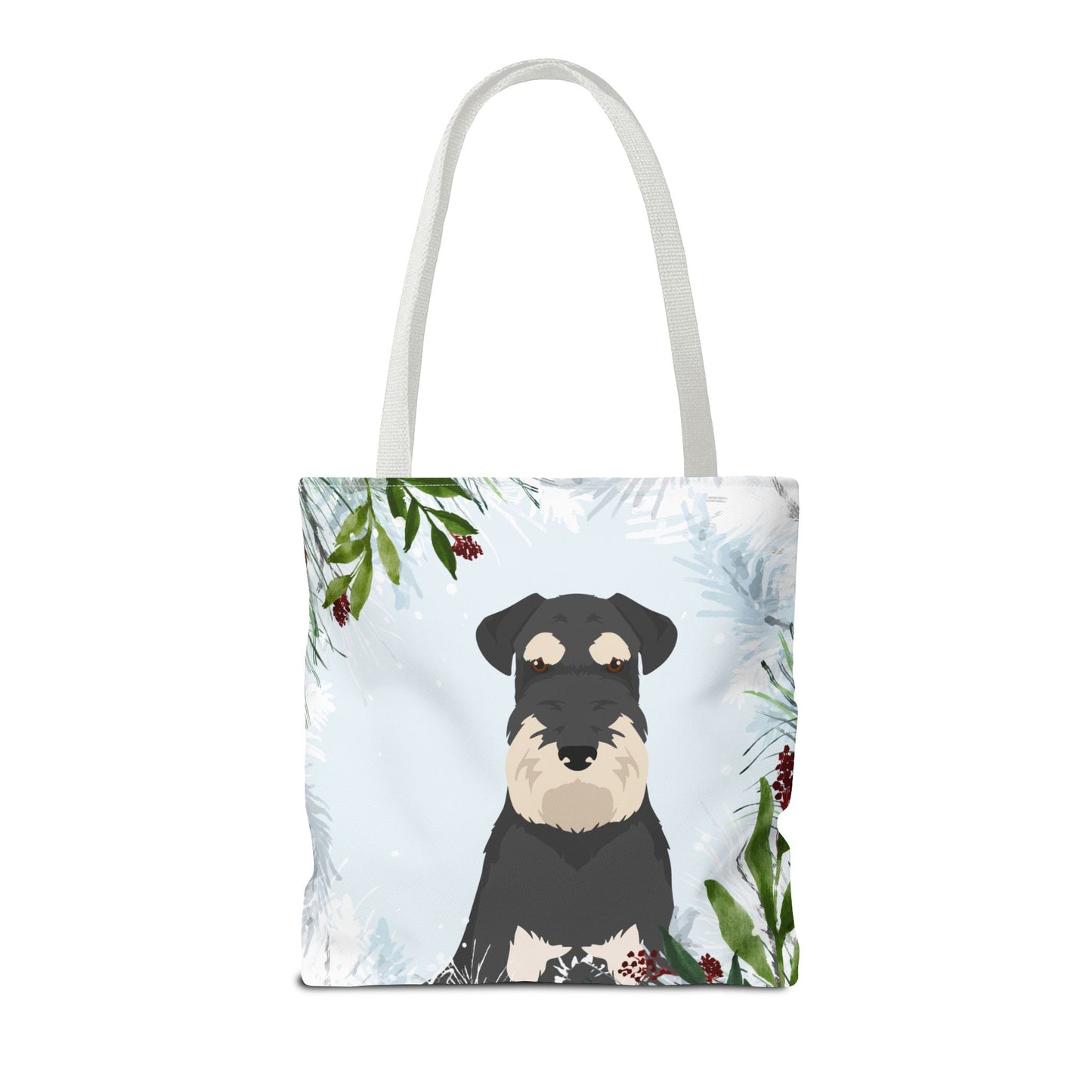 Schnauzer Dog Christmas Holiday Tote Bag 16x16