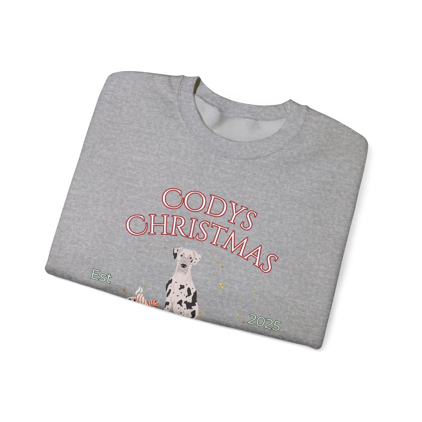 Great Dane Dog Christmas Social Club Unisex Heavy Blend Crewneck Sweatshirt Custom Name