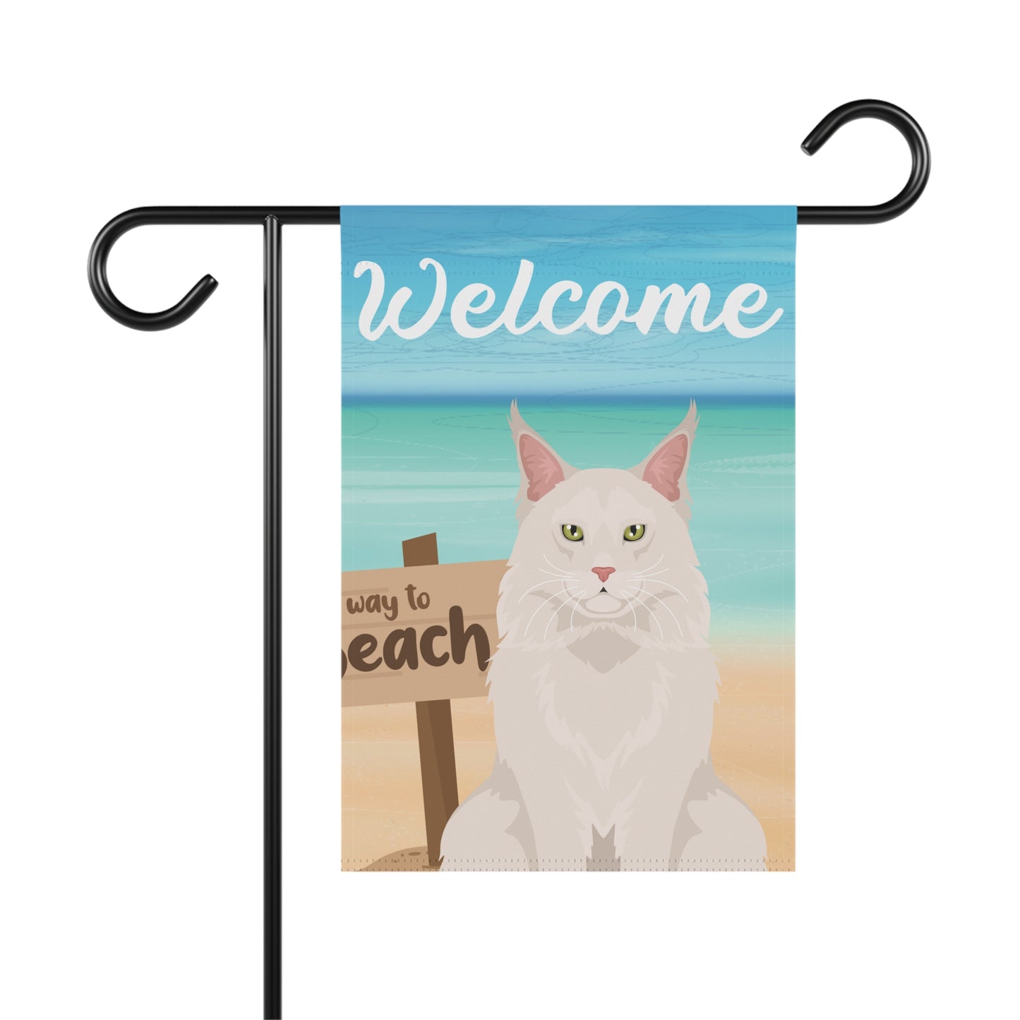 Maine Coon Cat Garden Flag