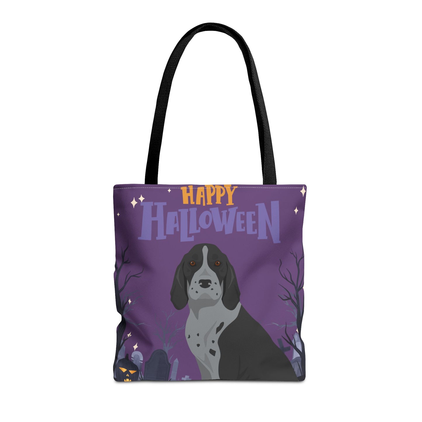 American English Coonhound Dog Happy Halloween Tote Bag 16x16