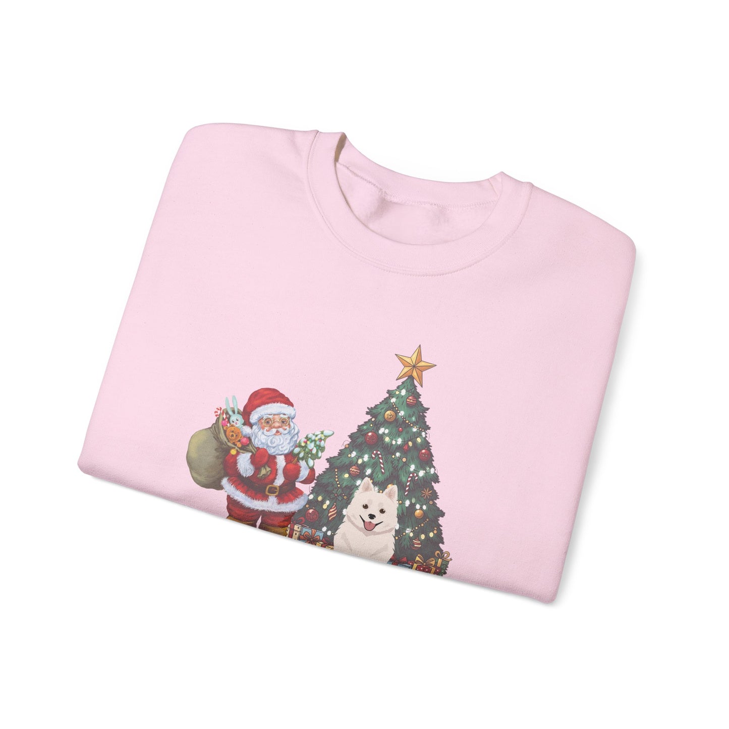 American Eskimo Dog Santa's Little Helper Unisex Heavy Blend Crewneck Sweatshirt