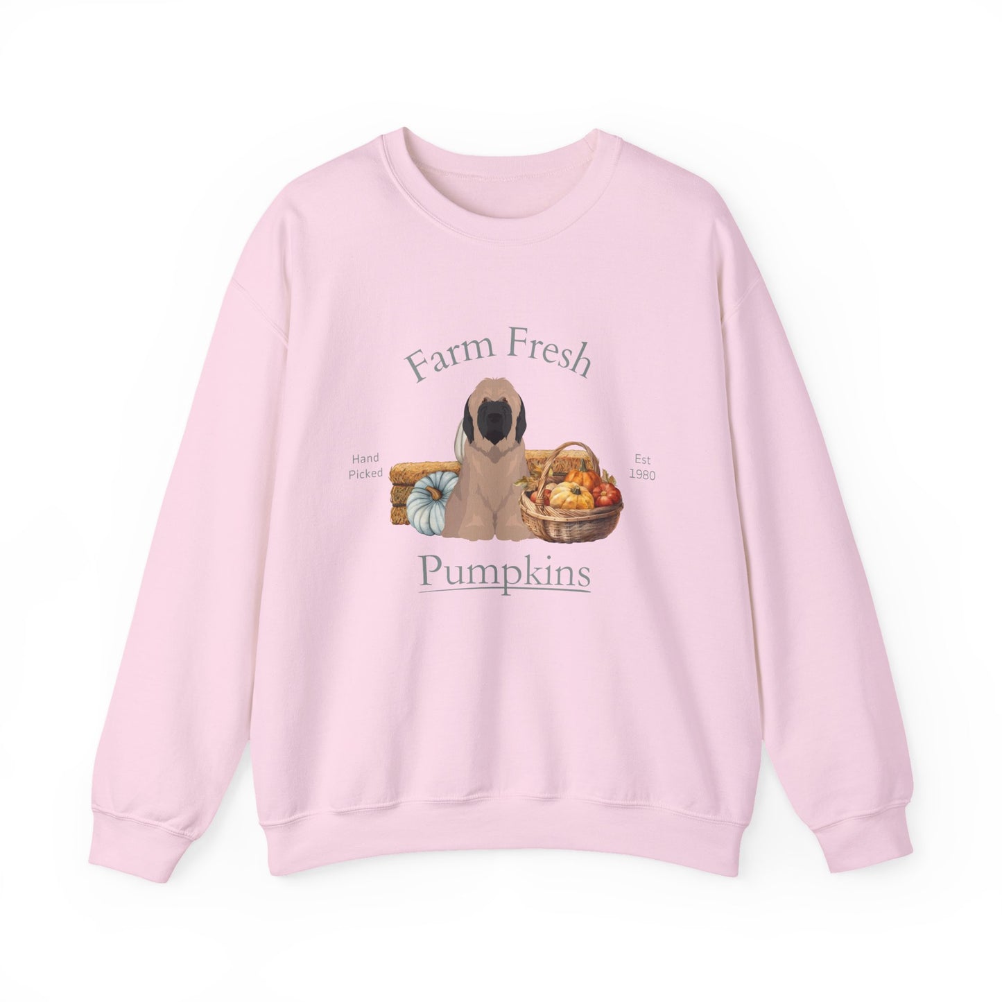 Briard Dog Fall Farm Fresh Unisex Heavy Blend Crewneck Sweatshirt