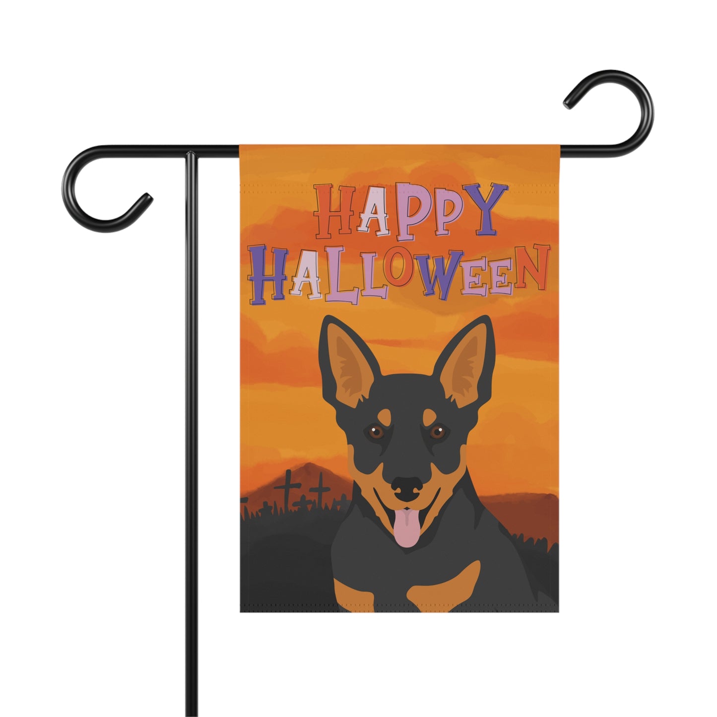 Lancashire Heeler Dog Halloween Garden Flag