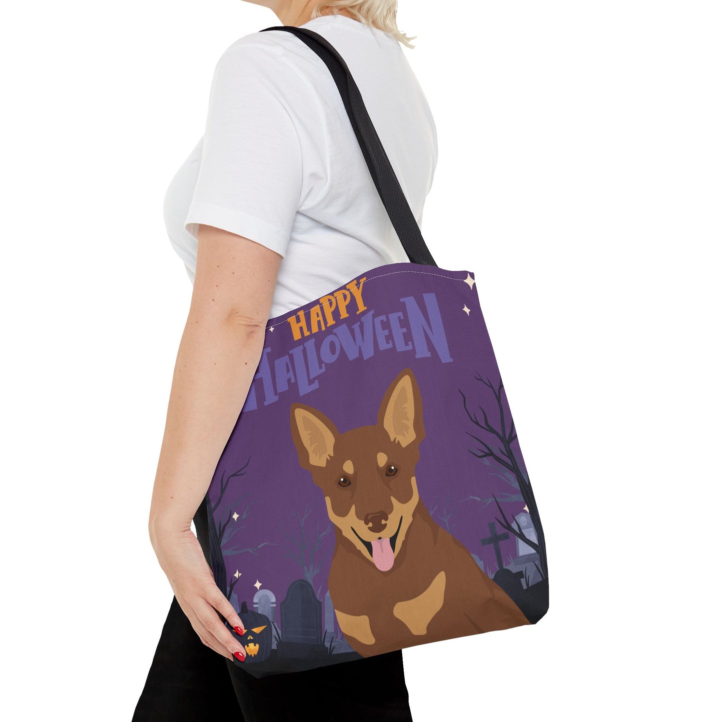 Lancashire Heeler Dog Happy Halloween Tote Bag 16x16
