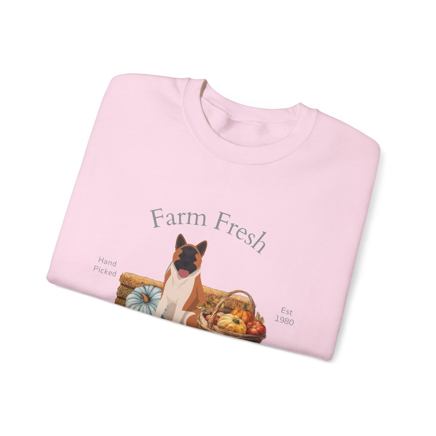 American Akita Dog Fall Farm Fresh Unisex Heavy Blend Crewneck Sweatshirt