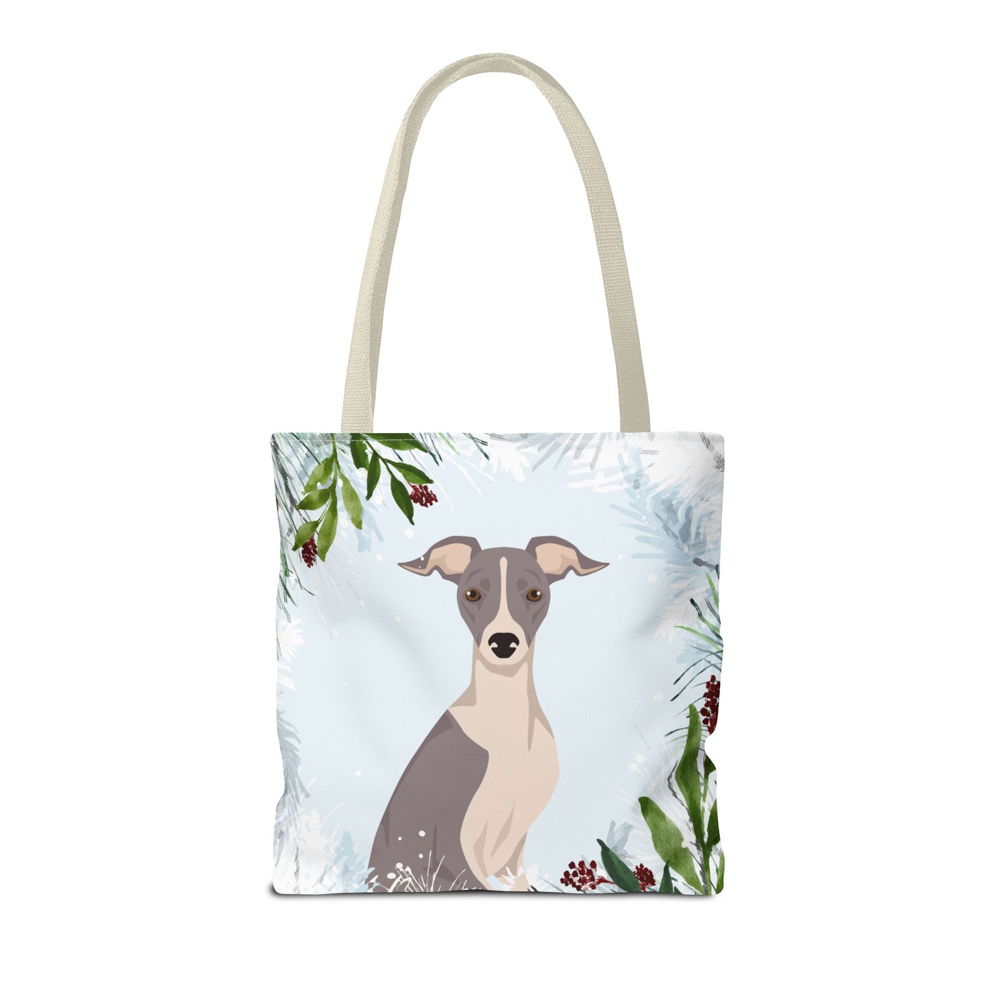 Italian Greyhound Dog Christmas Holiday Tote Bag 16x16