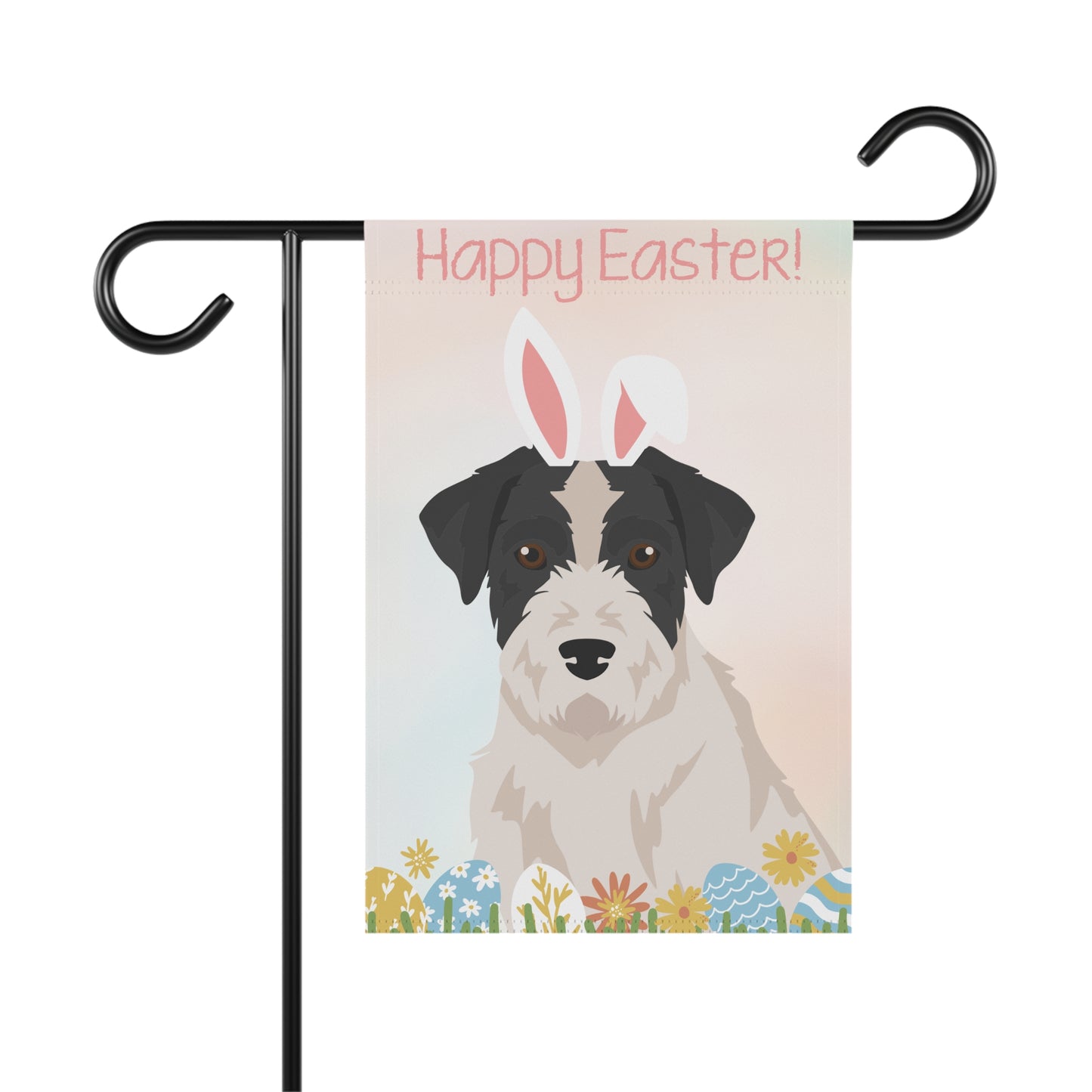 Jack Russell Terrier Dog Happy Easter Garden Flag