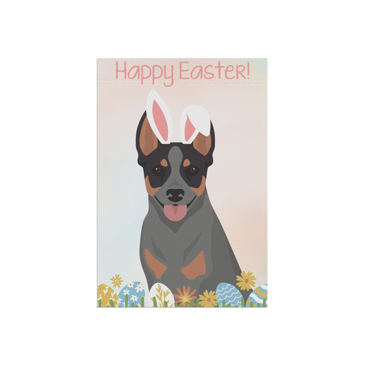 Australian Stumpy Tail Cattle Dog Happy Easter Garden Flag