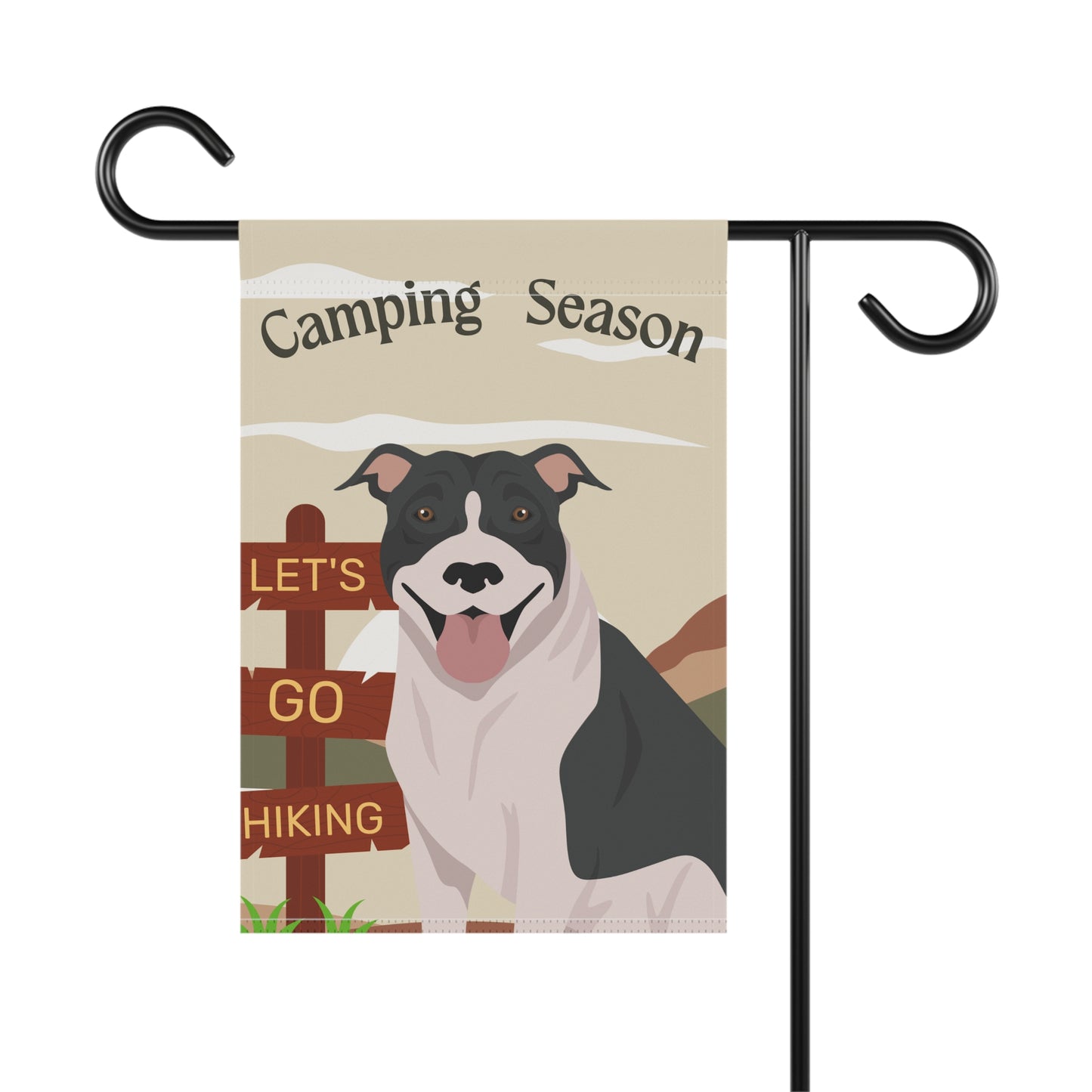 Pit Bull Dog Camping Garden Flag