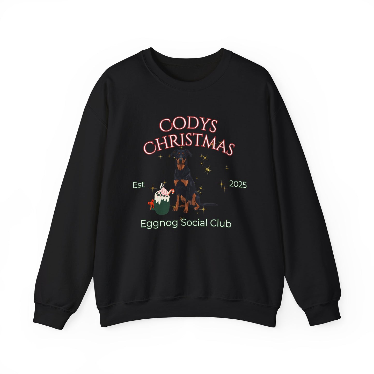 Beauceron Dog Christmas Social Club Unisex Heavy Blend Crewneck Sweatshirt Custom Name