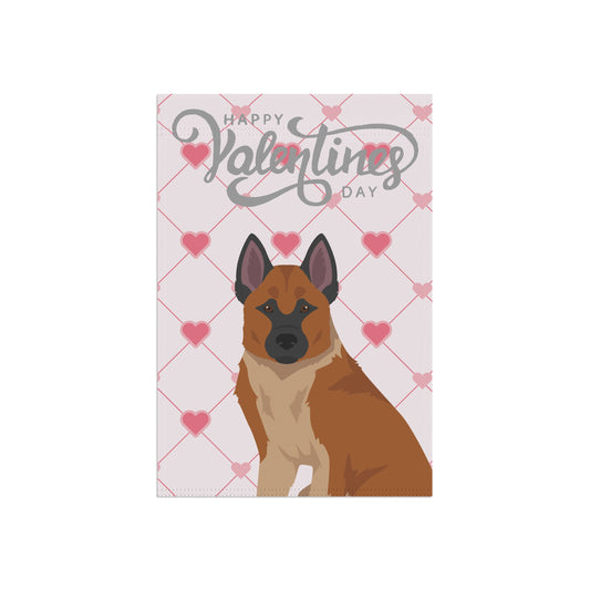 Hallefors Elkhound Dog Valentines Day Garden Flag