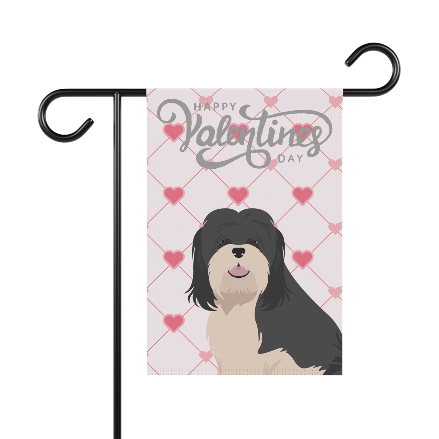 Lhasa Apso Dog Valentines Day Garden Flag