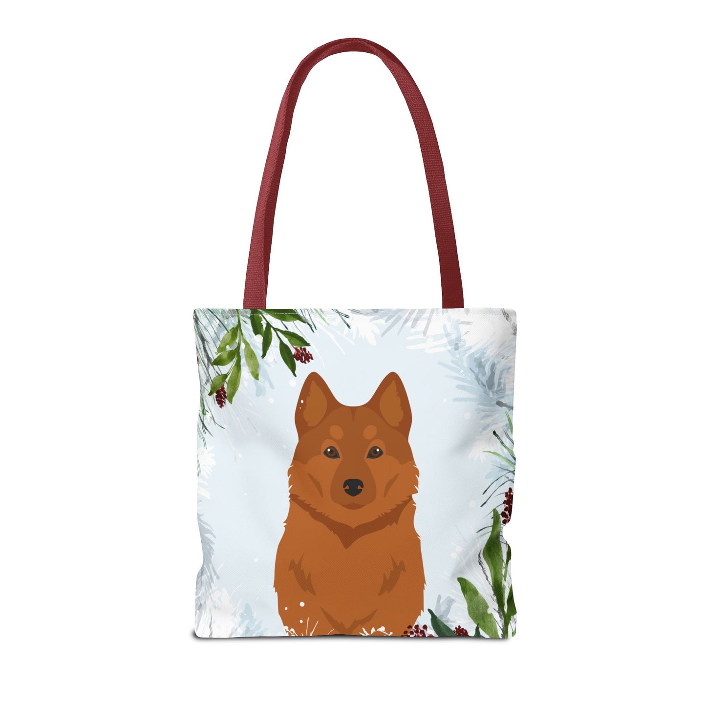 Finnish Spitz Dog Christmas Holiday Tote Bag 16x16