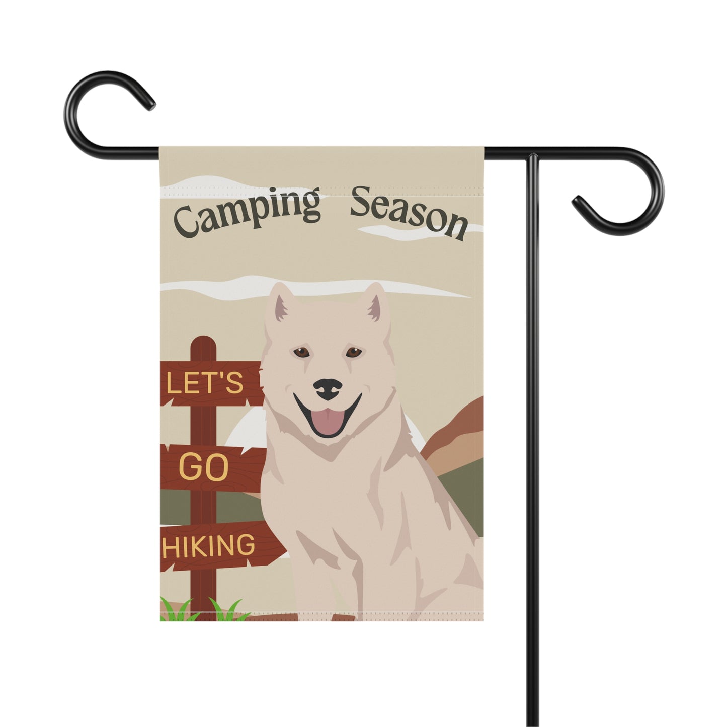 Kishu Ken Dog Camping Garden Flag