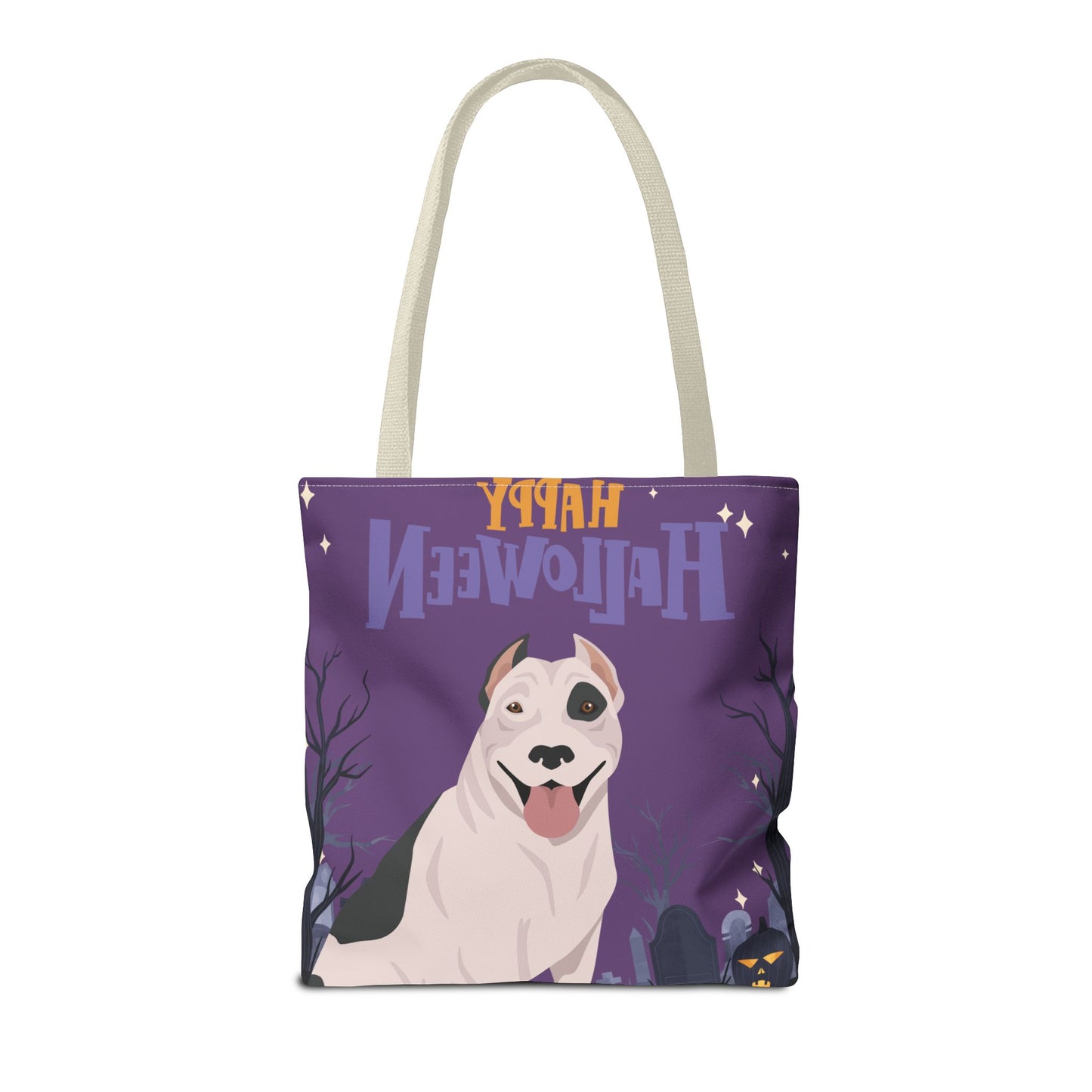 Pit Bull Dog Happy Halloween Tote Bag 16x16