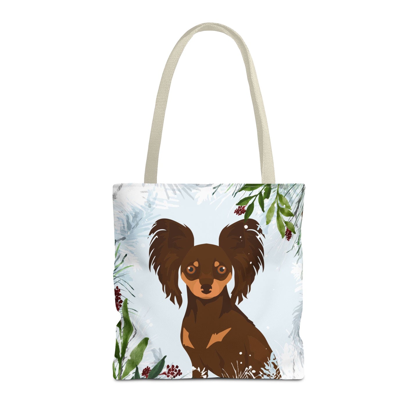 Russian Toy Terrier Dog Christmas Holiday Tote Bag 16x16