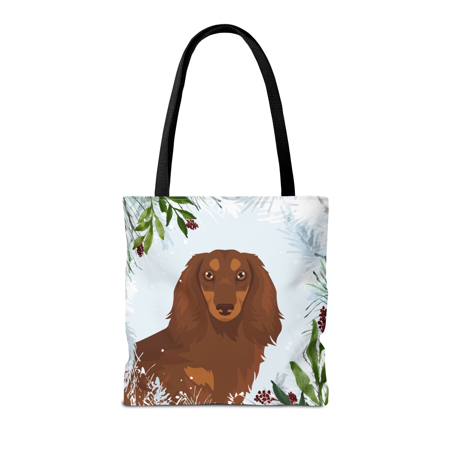 Dachshund Dog Christmas Holiday Tote Bag 16x16