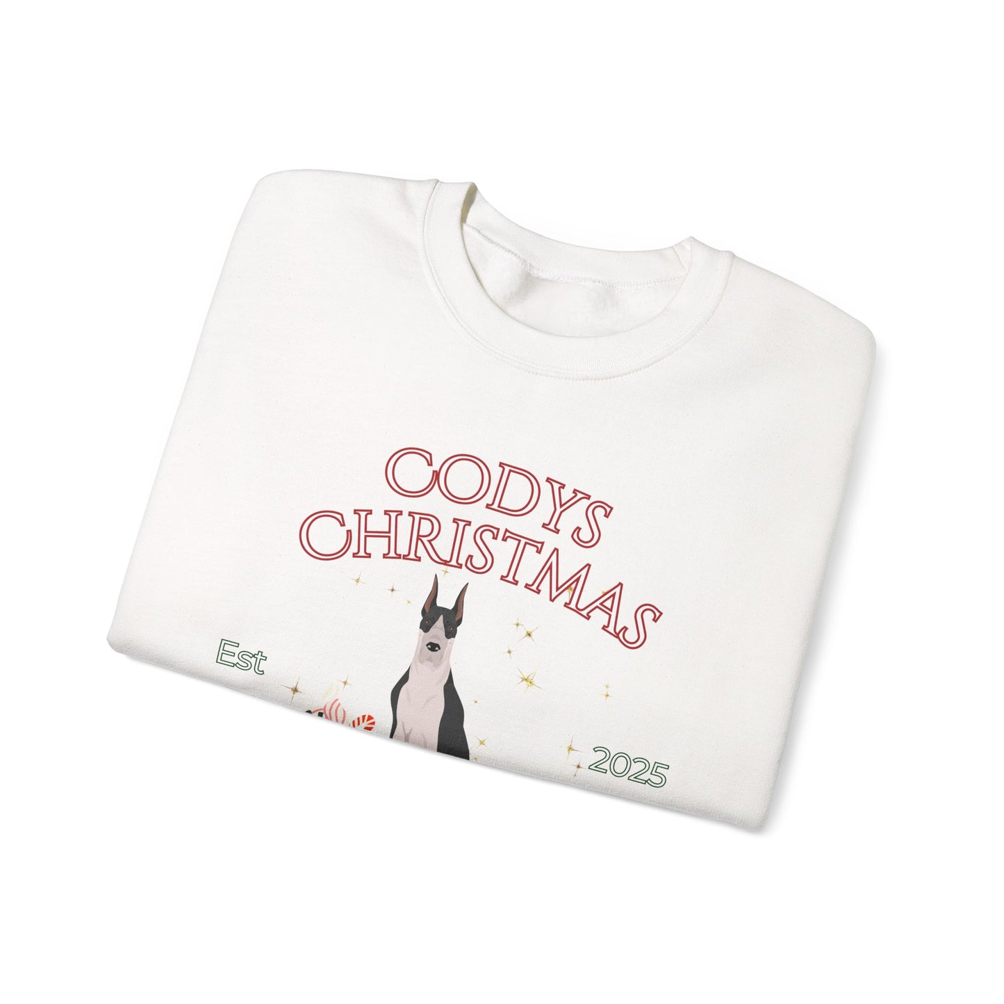 Great Dane Dog Christmas Social Club Unisex Heavy Blend Crewneck Sweatshirt Custom Name