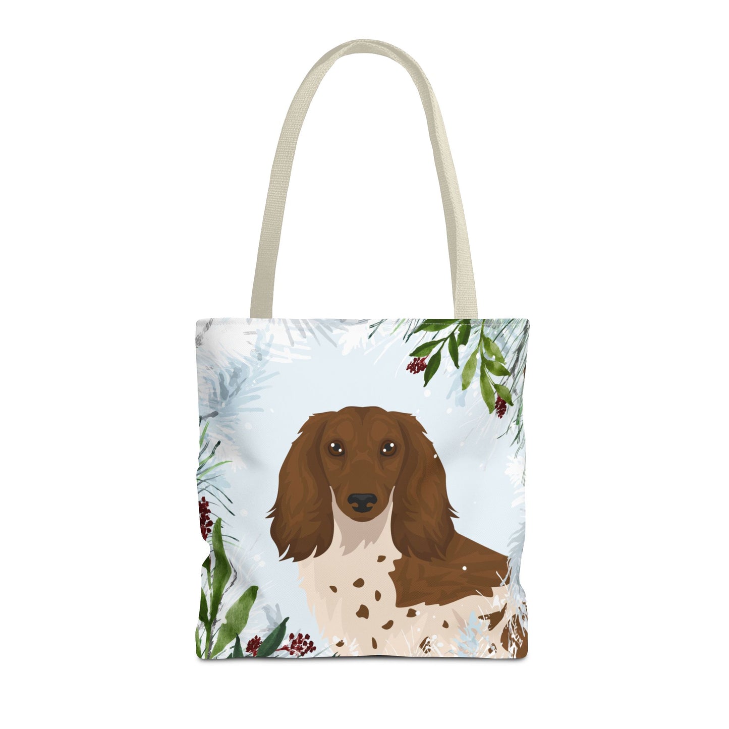 Dachshund Dog Christmas Holiday Tote Bag 16x16