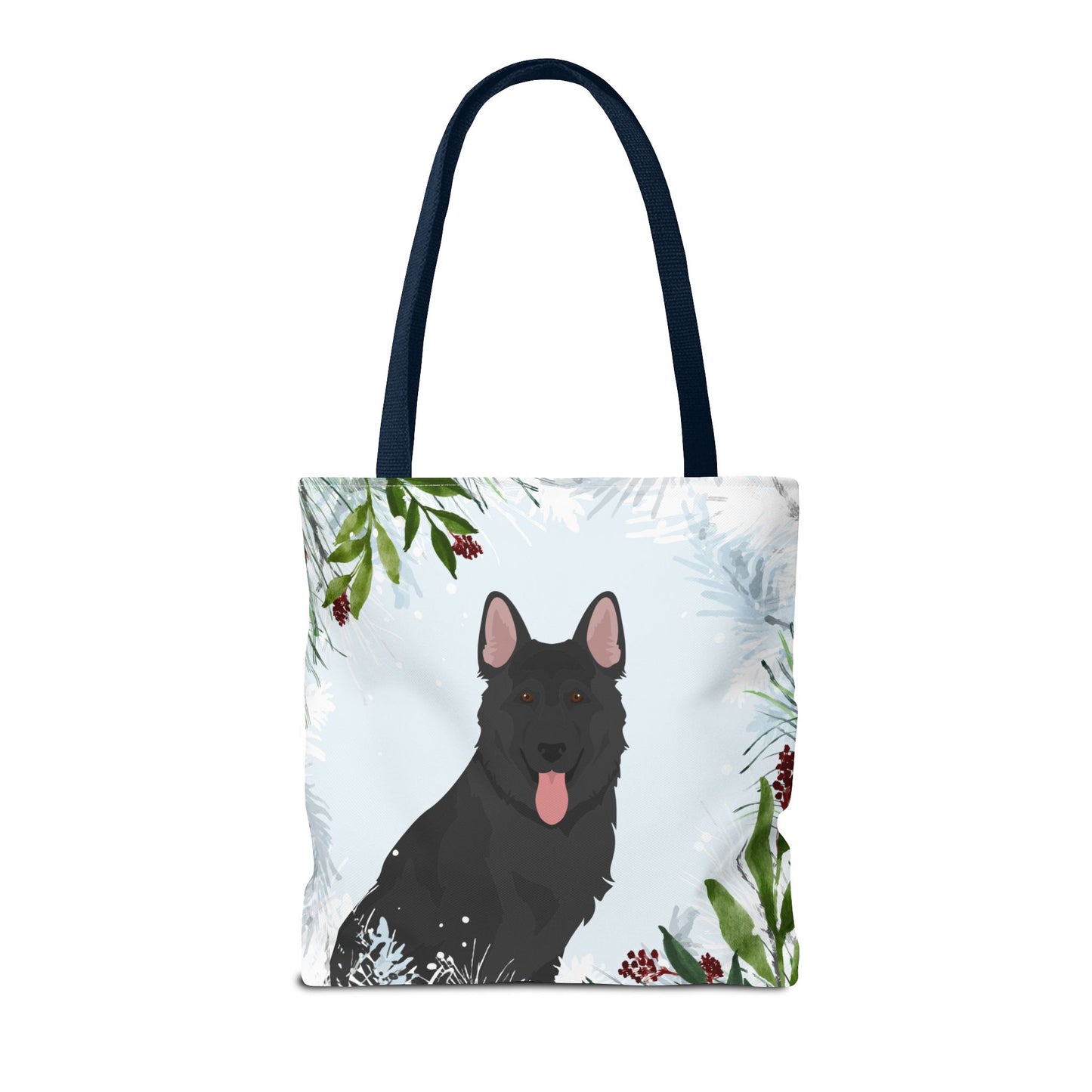 German Shepherd Dog Christmas Holiday Tote Bag 16x16