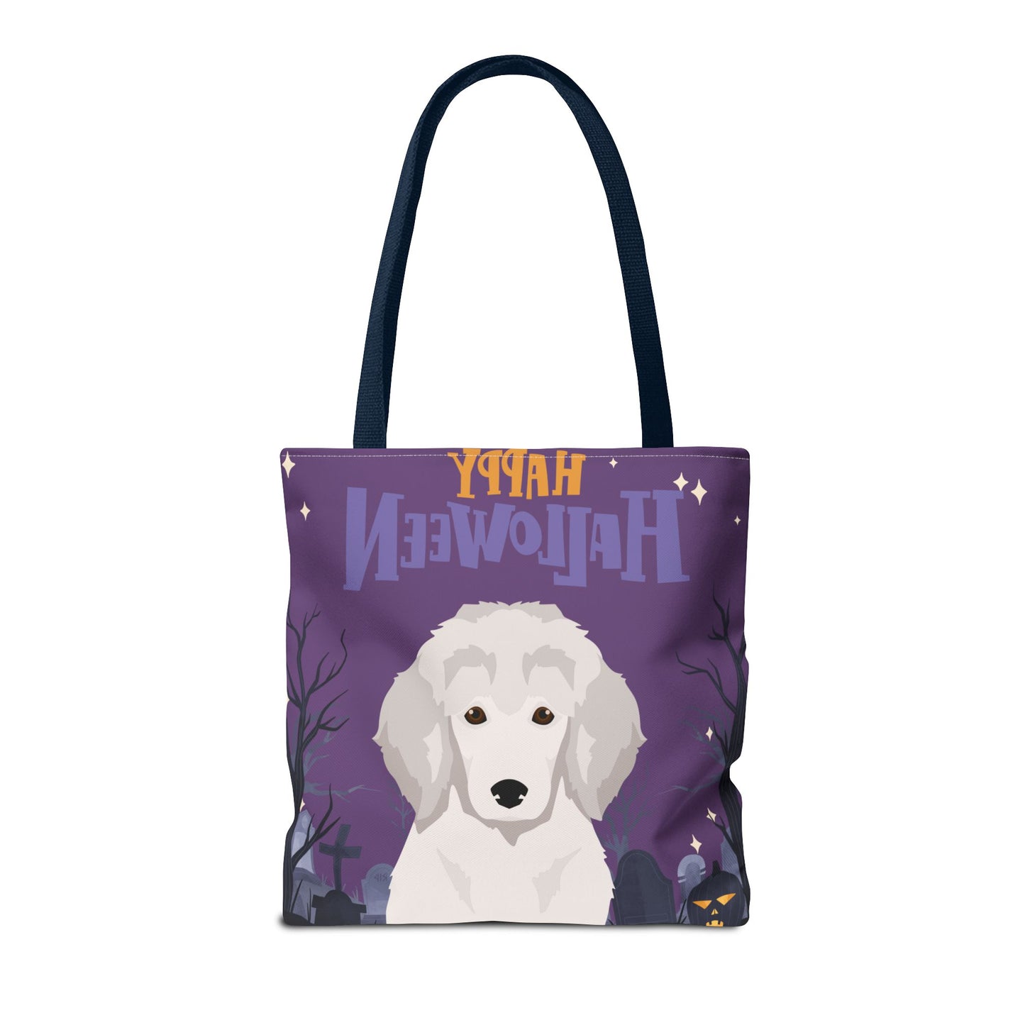 Poodle Dog Happy Halloween Tote Bag 16x16
