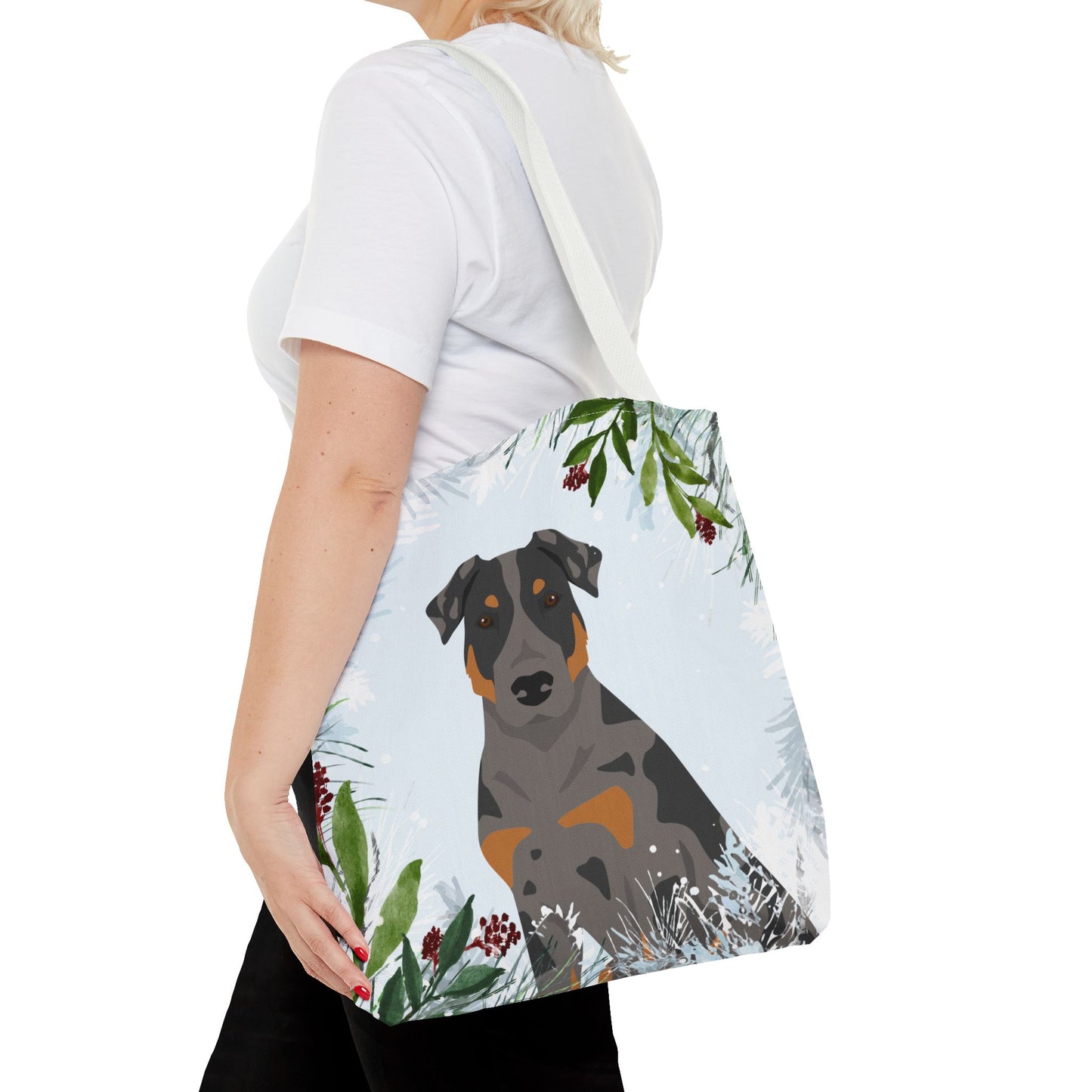 Beauceron Dog Christmas Holiday Tote Bag 16x16