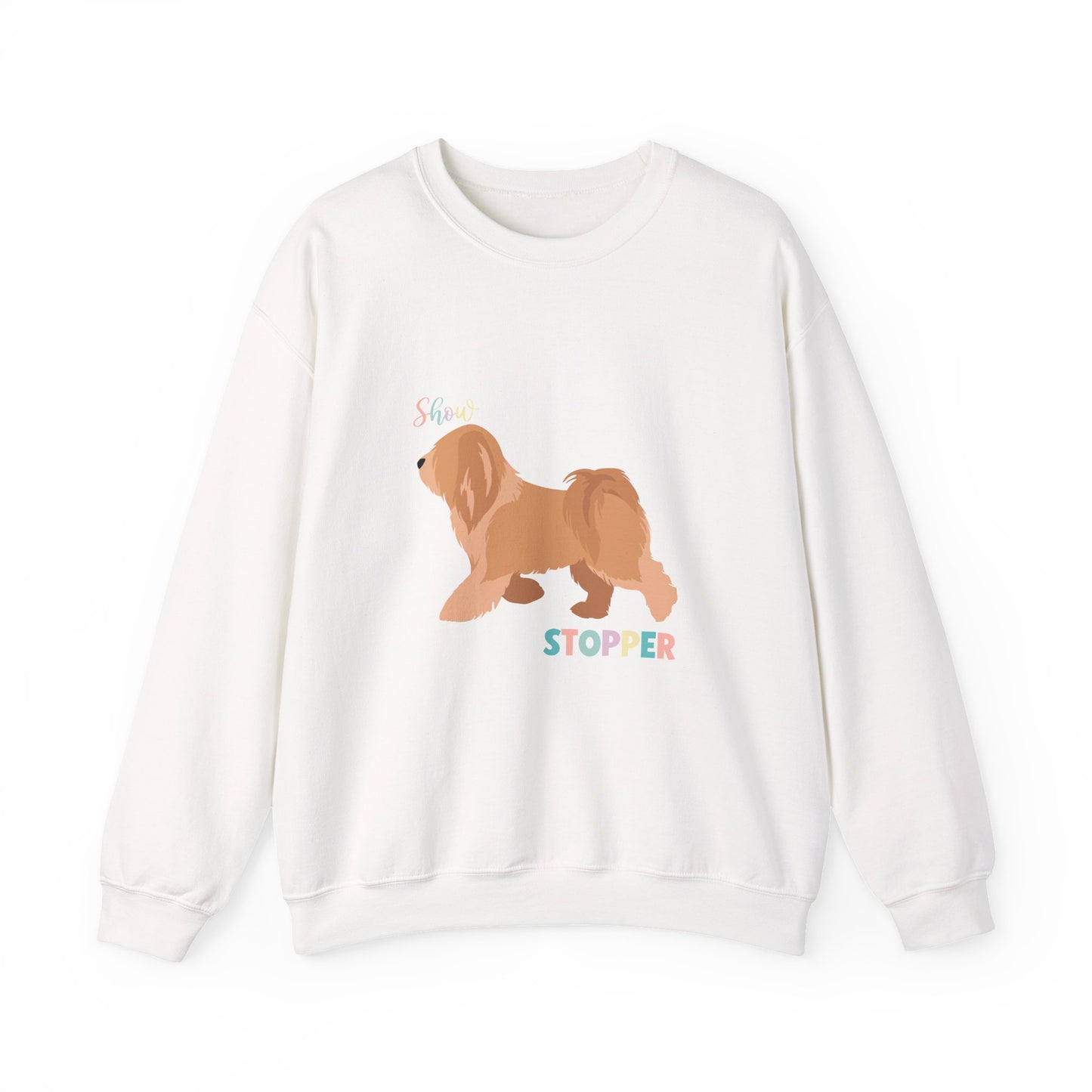 Tibetan Terrier Dog Unisex Heavy Blend Crewneck Sweatshirt