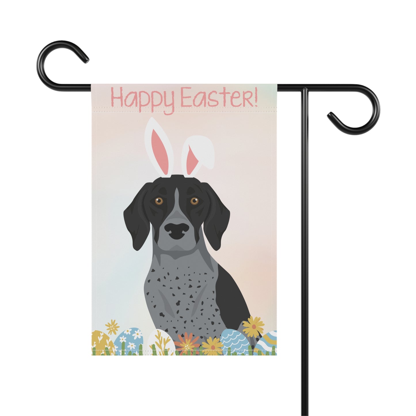 German Shorthaired Pointer Dog Happy Easter Garden Flag