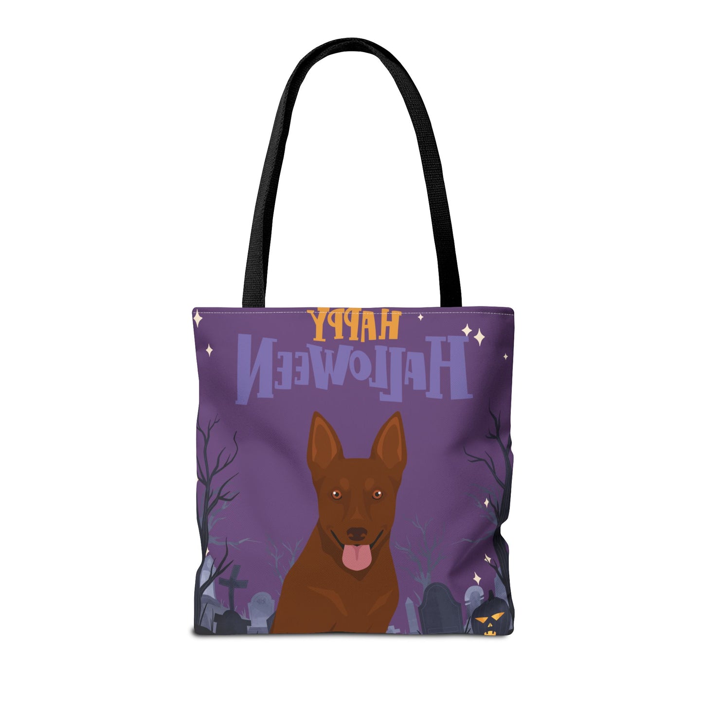 Australian Kelpie Dog Happy Halloween Tote Bag 16x16
