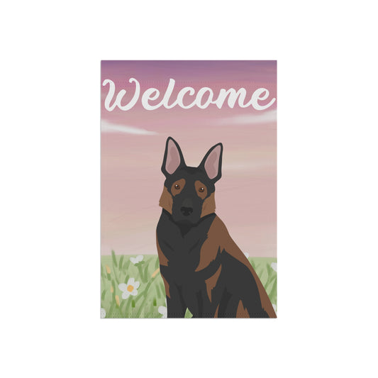 German Shepherd Dog Welcome Garden Flag