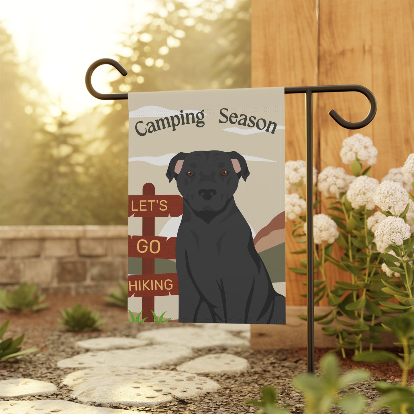 American Staffordshire Terrier Dog Camping Garden Flag